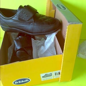 Dr Scholls Black Leather Loafer Shoes 8.5 easy on